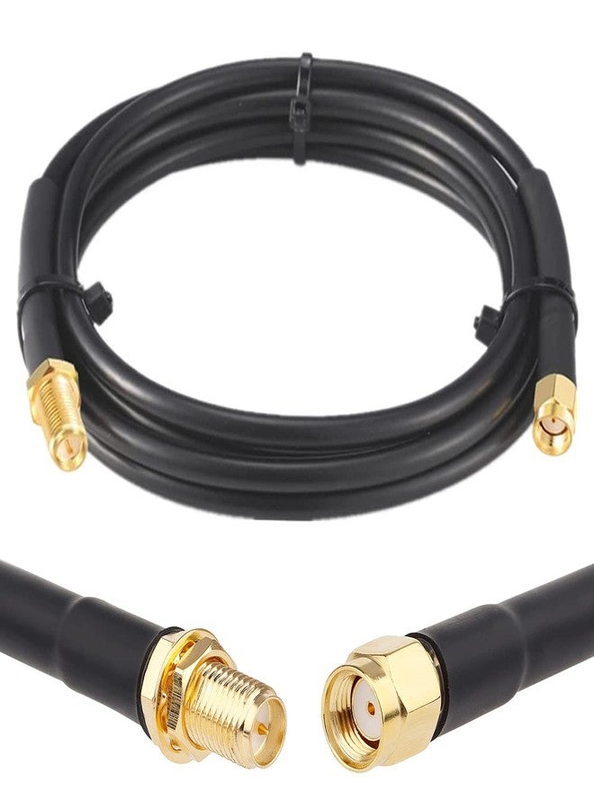 XRDS -RF كابل RP-SMA ذكر إلى RP-SMA أنثى بطول 6 أقدام، كابل XRDS-RF منخفض الفقد RG58 RP-SMA، كابل تمديد هوائي واي فاي، كابل محوري لجهاز توجيه واي فاي LAN، محول بطاقة شبكة لاسلكية - Image 1